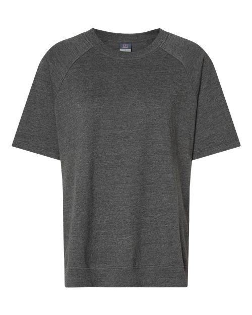 MV Sport Women's French Terry Short Sleeve Crewneck Pullover MV Sport