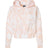 MV Sport Women's Sueded Fleece Tie-Dyed Crop Hooded Sweatshirt MV Sport