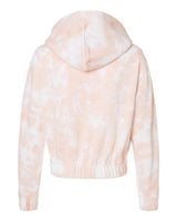 MV Sport Women's Sueded Fleece Tie-Dyed Crop Hooded Sweatshirt MV Sport