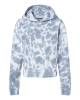 MV Sport Women's Sueded Fleece Tie-Dyed Crop Hooded Sweatshirt MV Sport
