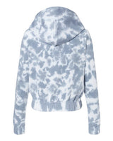 MV Sport Women's Sueded Fleece Tie-Dyed Crop Hooded Sweatshirt MV Sport