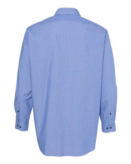 Van Heusen Men's Broadcloth Point Collar Check Shirt Van Heusen