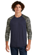Sport-Tek Men's   Drift Camo Colorblock Long Sleeve Tee ST376LS