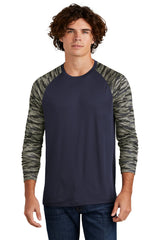 Sport-Tek Men's   Drift Camo Colorblock Long Sleeve Tee ST376LS