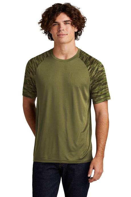 Sport-Tek Men's   Drift Camo Colorblock Tee ST376