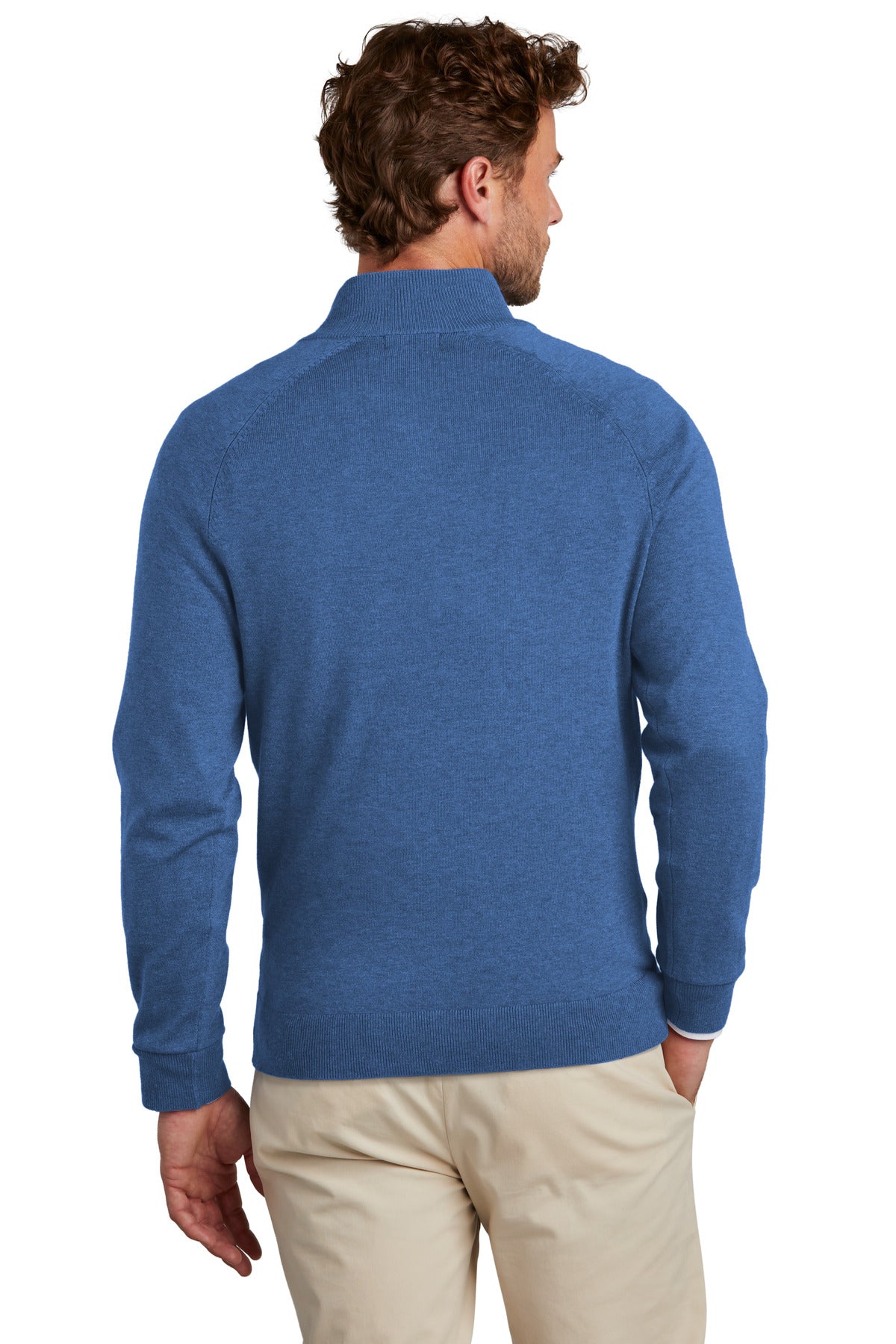 Brooks Brothers Cotton Stretch 1/4-Zip Sweater. BB18402 Brooks Brothers