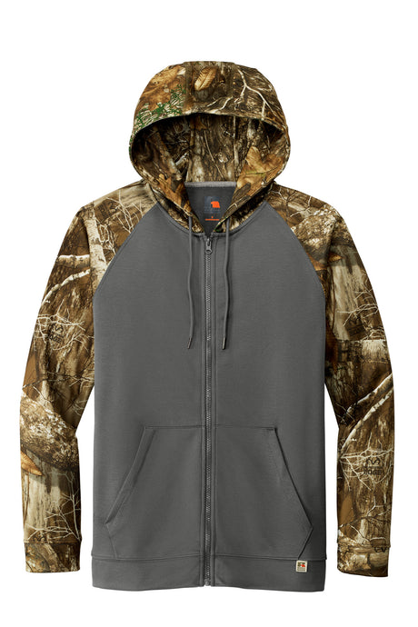 Russell Outdoors Realtree Performance Colorblock Full-Zip Hoodie. RU452 Russell Outdoors