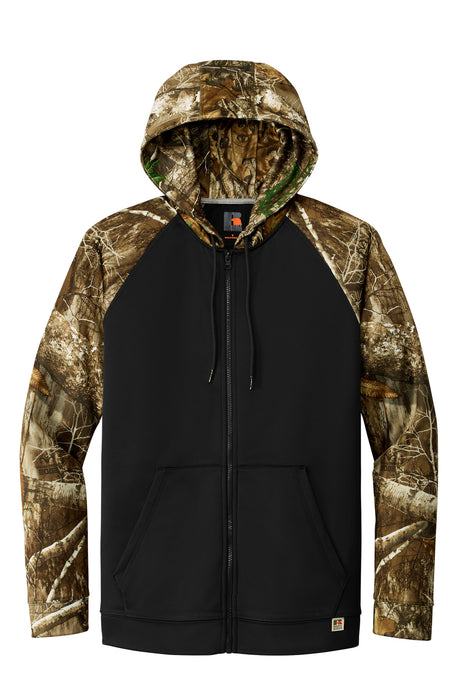 Russell Outdoors Realtree Performance Colorblock Full-Zip Hoodie. RU452 Russell Outdoors