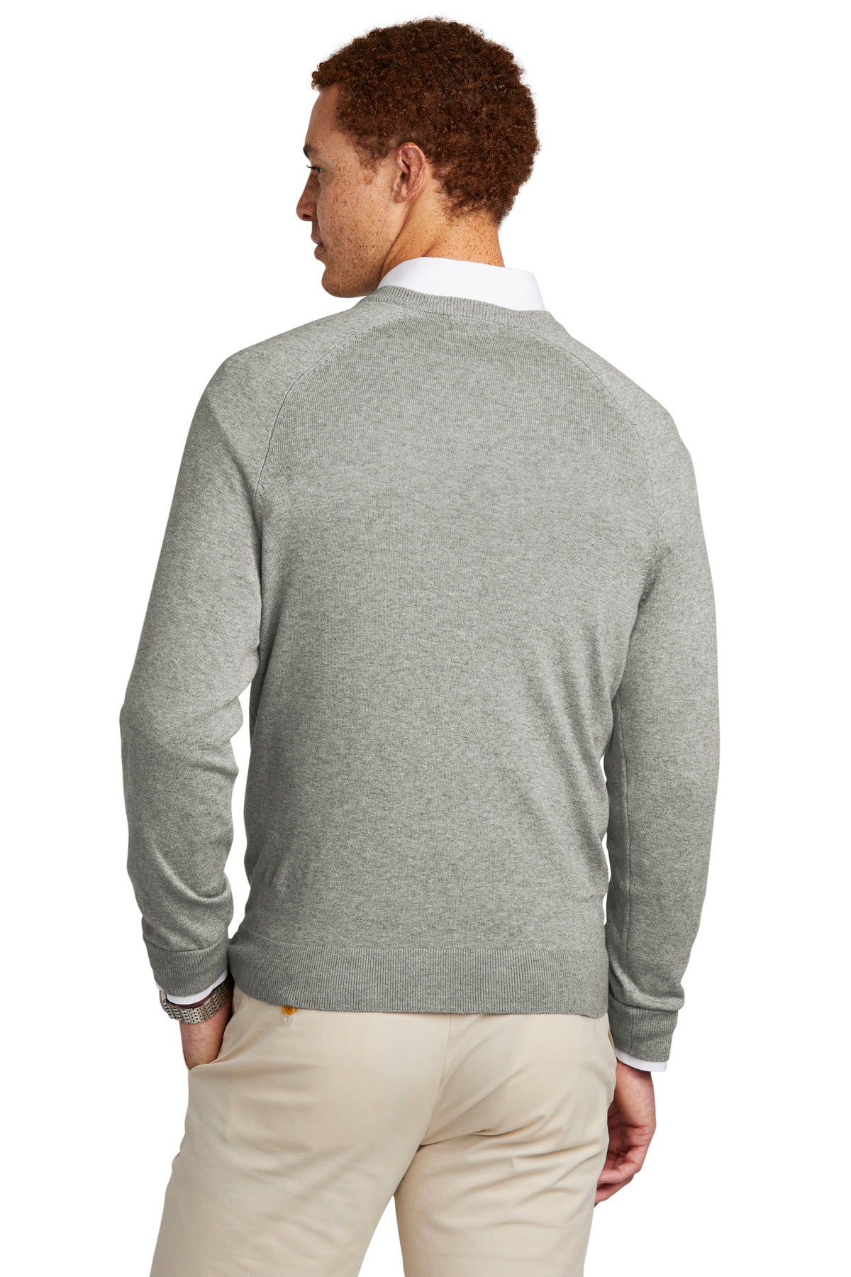 Brooks Brothers Cotton Stretch V-Neck Sweater. BB18400 Brooks Brothers