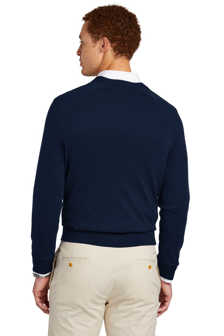 Brooks Brothers Cotton Stretch V-Neck Sweater. BB18400 Brooks Brothers
