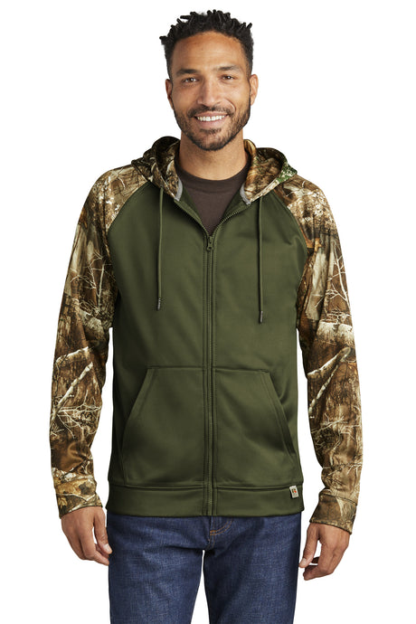 Russell Outdoors Realtree Performance Colorblock Full-Zip Hoodie. RU452 Russell Outdoors