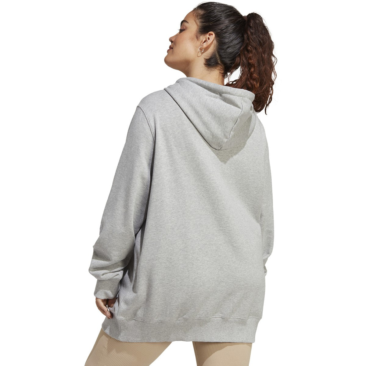 adidas Women's Essentials Linear Full-Zip French Terry Hoodie Plus Size adidas