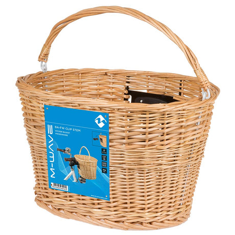 M-Wave BA-FW Clip Stem Wicker Basket Bicycle Accessories Packs/Racks/Baskets