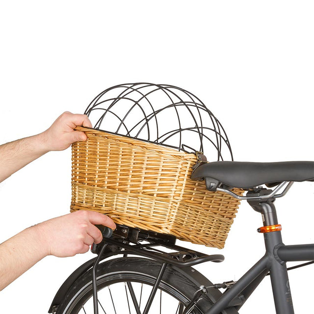 M-Wave Carrier Top Wicker Pet Basket-1