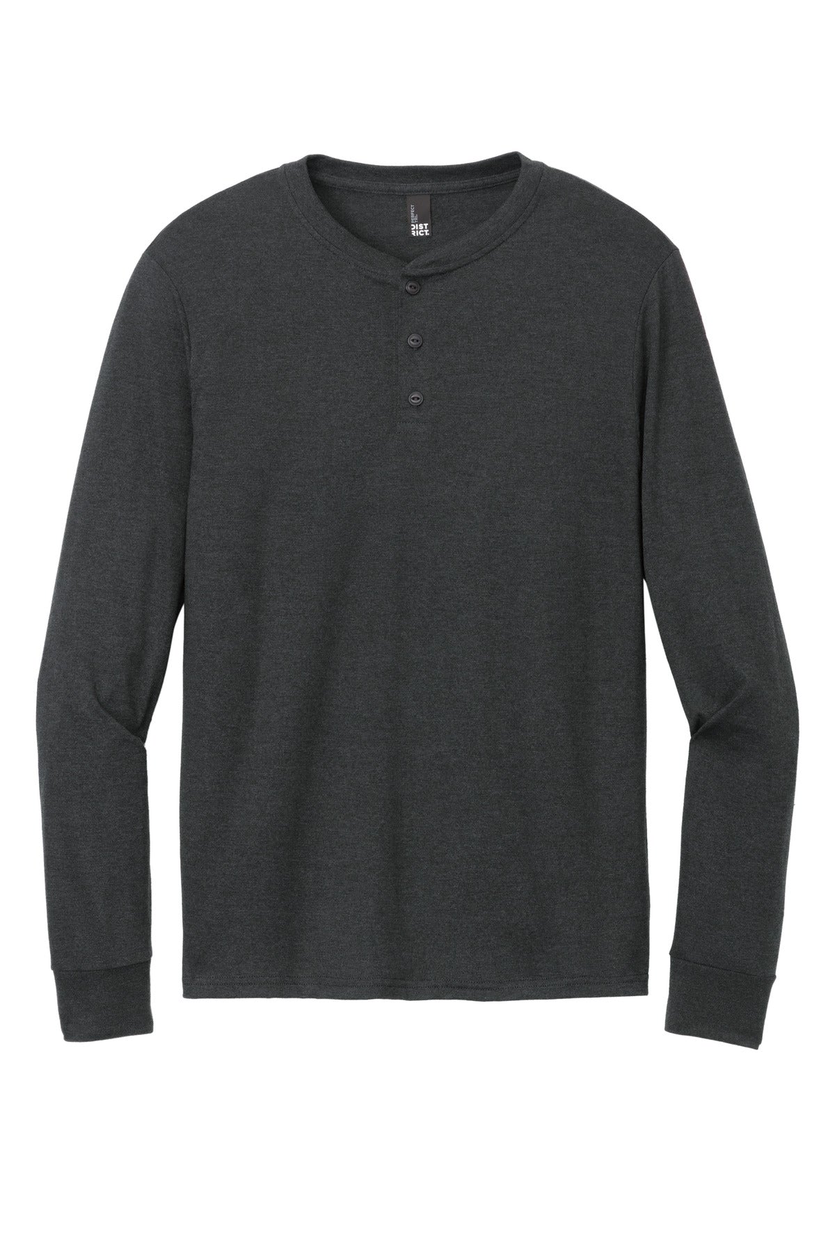 District Mens Perfect Tri Long Sleeve Henley DT145 District