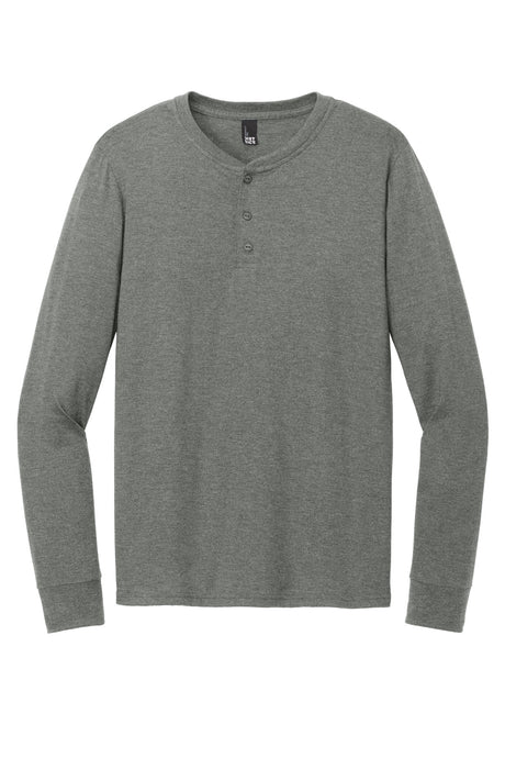 District Mens Perfect Tri Long Sleeve Henley DT145 District