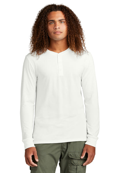 District Mens Perfect Tri Long Sleeve Henley DT145