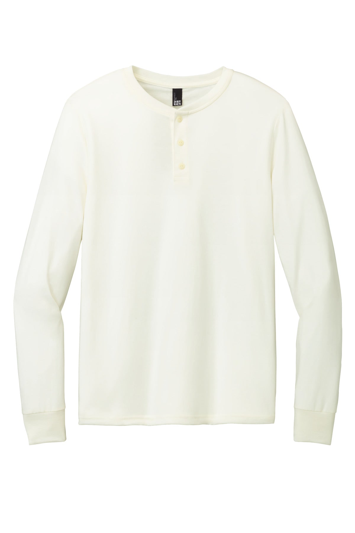 District Mens Perfect Tri Long Sleeve Henley DT145 District