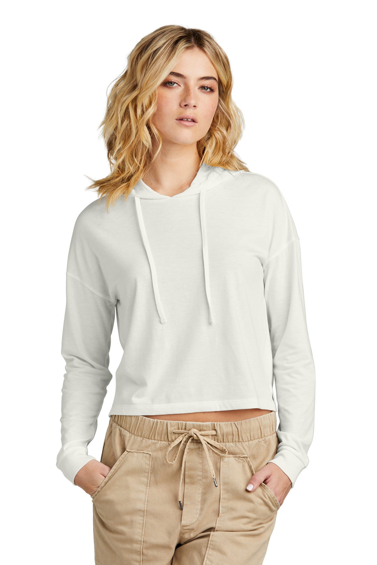 District Women's   Perfect Tri   Midi Long Sleeve Hoodie DT1390L