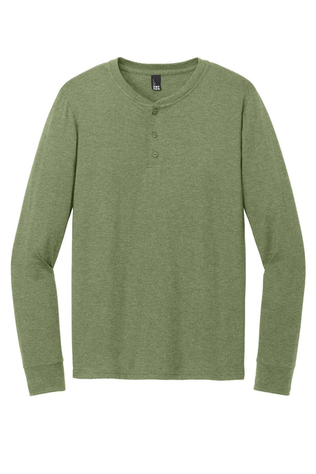 District Mens Perfect Tri Long Sleeve Henley DT145 District