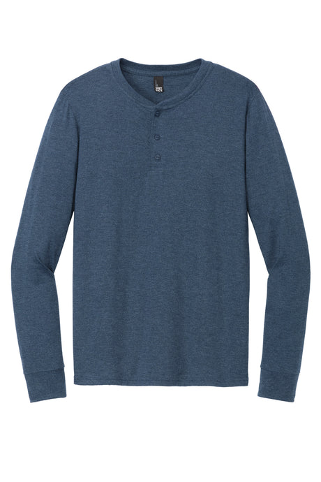District Mens Perfect Tri Long Sleeve Henley DT145 District