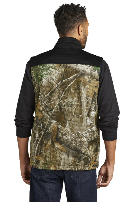 Russell Outdoors Men's Realtree Atlas Colorblock Soft Shell Vest. RU604 Russell Outdoors