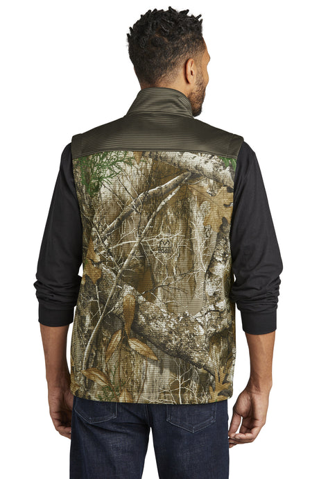 Russell Outdoors Men's Realtree Atlas Colorblock Soft Shell Vest. RU604 Russell Outdoors