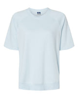 MV Sport Women's French Terry Short Sleeve Crewneck Pullover MV Sport