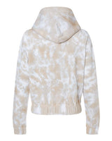 MV Sport Women's Sueded Fleece Tie-Dyed Crop Hooded Sweatshirt MV Sport