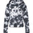 MV Sport Women's Sueded Fleece Tie-Dyed Crop Hooded Sweatshirt MV Sport