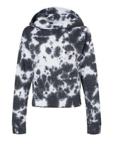MV Sport Women's Sueded Fleece Tie-Dyed Crop Hooded Sweatshirt MV Sport