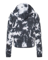 MV Sport Women's Sueded Fleece Tie-Dyed Crop Hooded Sweatshirt MV Sport