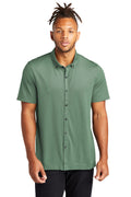 Mercer+Mettle Men's   Stretch Pique Full-Button Polo MM1006