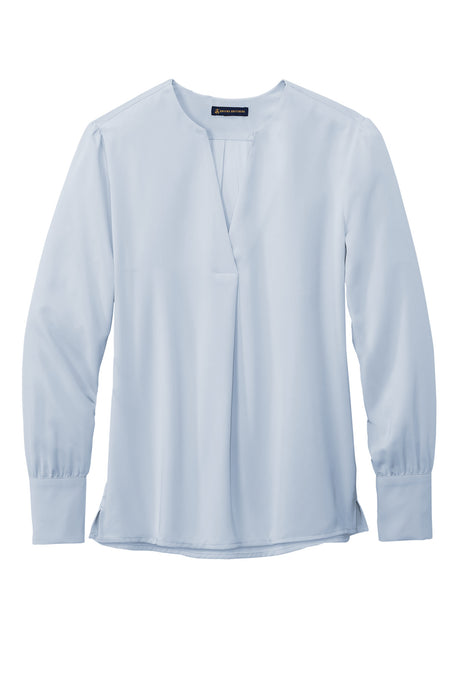 Brooks Brothers Women's Open-Neck Satin Blouse. BB18009 Brooks Brothers