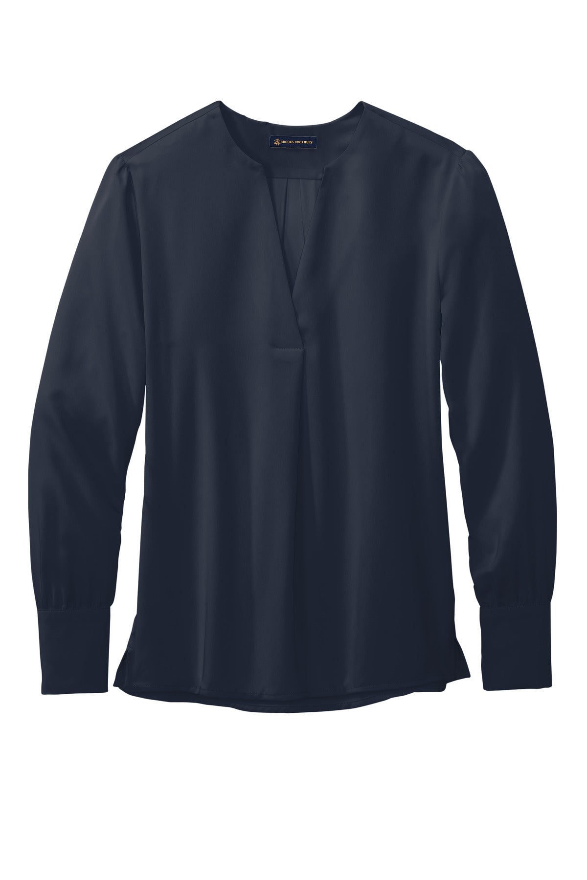 Brooks Brothers Women's Open-Neck Satin Blouse. BB18009 Brooks Brothers