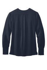 Brooks Brothers Women's Open-Neck Satin Blouse. BB18009 Brooks Brothers