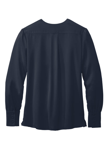 Brooks Brothers Women's Open-Neck Satin Blouse. BB18009 Brooks Brothers