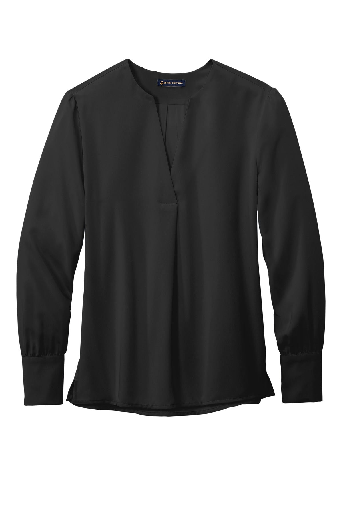 Brooks Brothers Women's Open-Neck Satin Blouse. BB18009 Brooks Brothers
