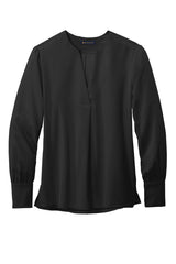 Brooks Brothers Women's Open-Neck Satin Blouse. BB18009 Brooks Brothers