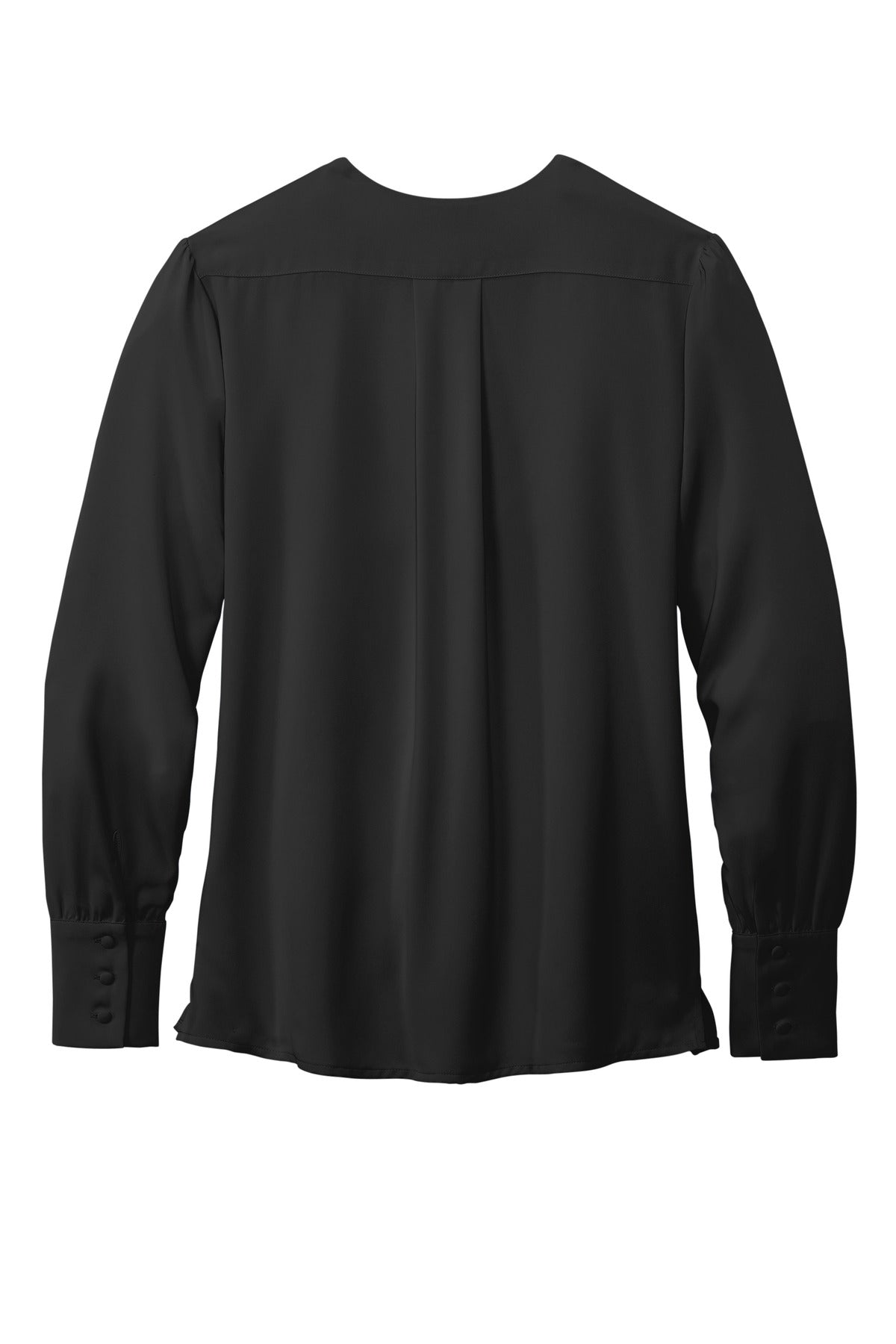 Brooks Brothers Women's Open-Neck Satin Blouse. BB18009 Brooks Brothers