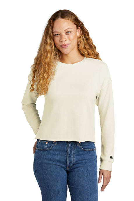 New Era Ladies Tri-Blend Fleece Crop Crew. LNEA514 New Era