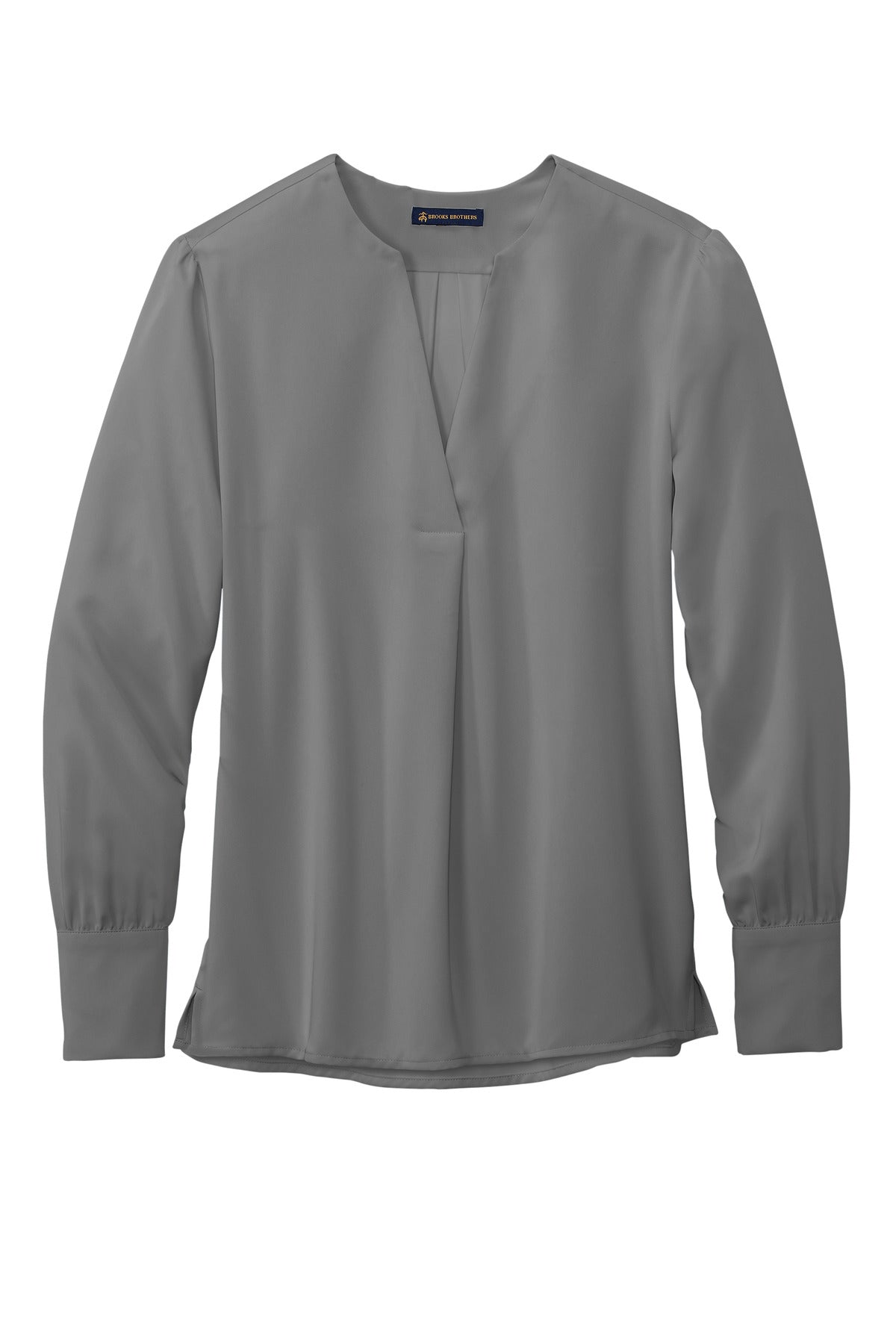 Brooks Brothers Women's Open-Neck Satin Blouse. BB18009 Brooks Brothers