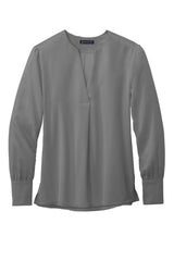Brooks Brothers Women's Open-Neck Satin Blouse. BB18009 Brooks Brothers