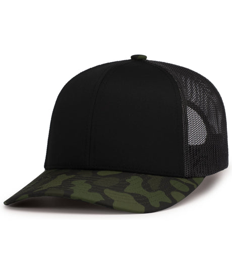 Pacific Headwear Duck Camo Trucker Snapback Cap Pacific Headwear