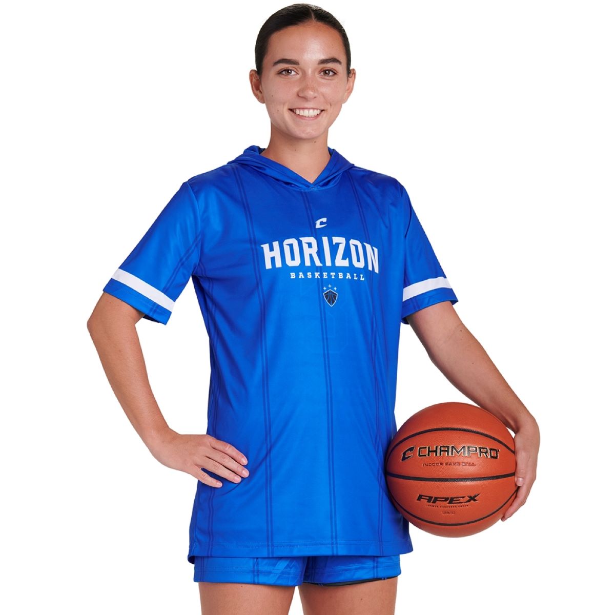 Custom Short Sleeve Shooter Shirt With Hood Team Basketball Shooter Shirts