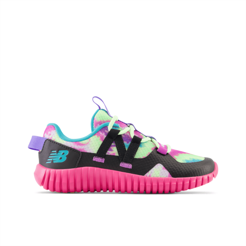 New Balance Youth Girls Playgruv V2 Bungee Running Shoe - PTPGRVSW Youth Footwear Training & Running