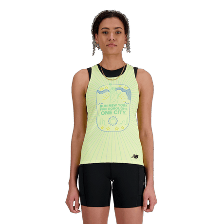 New Balance Women's NYRR Boroughs Printed Singlet Womens Apparel Shirts & Tops