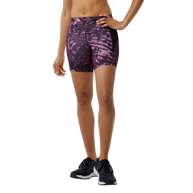 New Balance Women's Printed Impact Run Fitted Short Womens Apparel Shorts