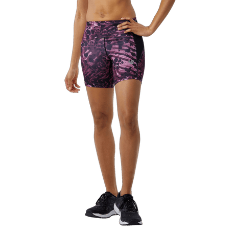 New Balance Women's Printed Impact Run Fitted Short Womens Apparel Shorts
