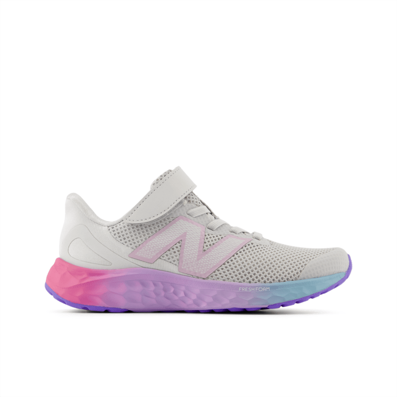 New Balance Youth Girls Fresh Foam Arishi V4 Bungee Lace with Top Strap Shoe - PAARIGR4 X-Wide Youth Footwear Training & Running